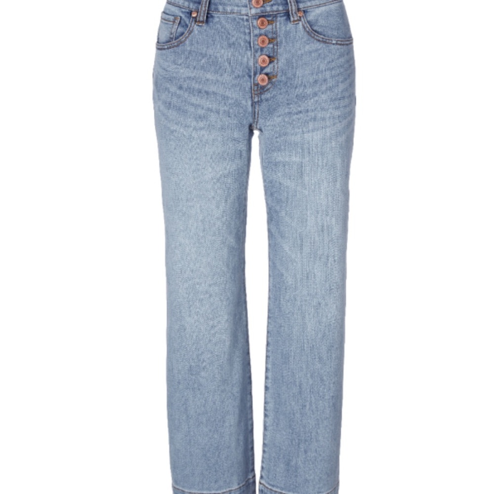 CAbi Palm Beach Crop Jeans Relaxed Fit size 14